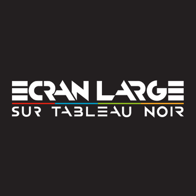 Logo d'écran large sur tableau noir