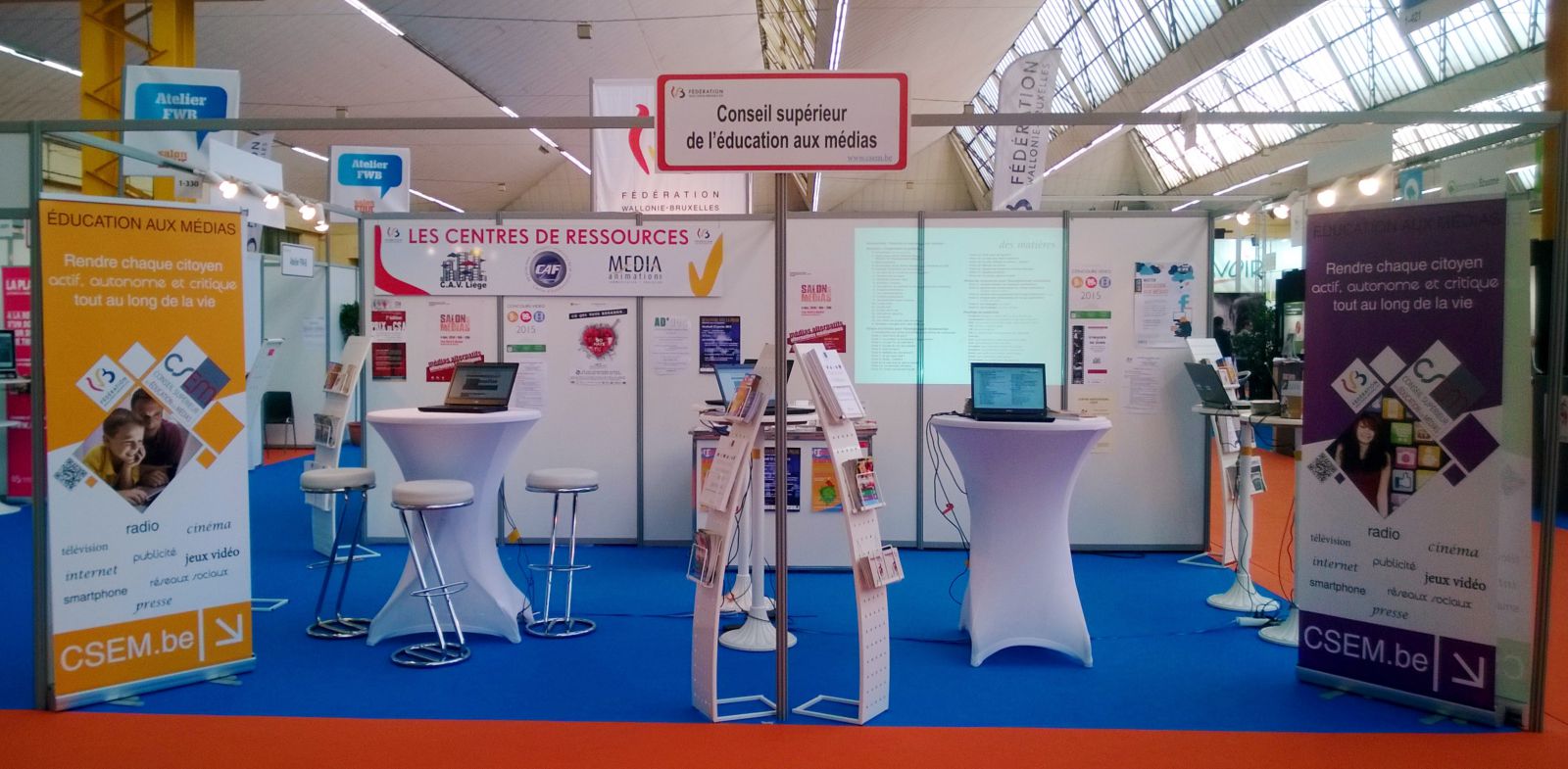 Le stand du CSEM au Salon de l'éducation