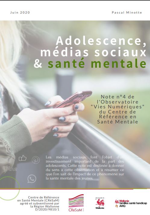 Adolescence, médias sociaux & santé mentale