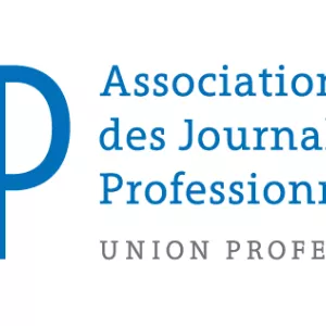 Le logo de l'Association des journalistes professionnels