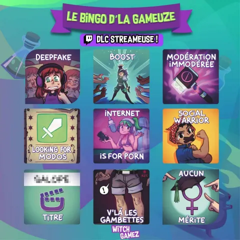 Bingo des hauts faits du sexisme dans le jeu video