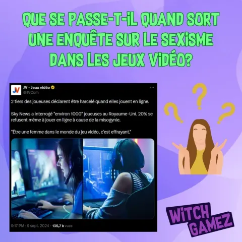 Que se passe-t-il quand sort une enquête sur le sexisme dans les jeux video